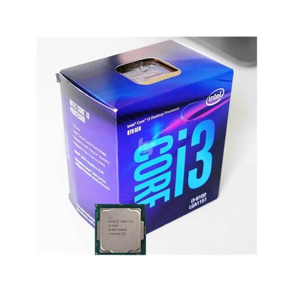 پردازنده مرکزی اینتل سری Coffee Lake مدل Core i3-8100 همراه با پک کامل