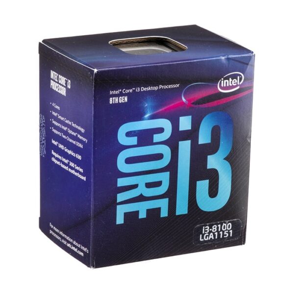 پردازنده مرکزی اینتل سری Coffee Lake مدل Core i3-8100 همراه با پک کامل