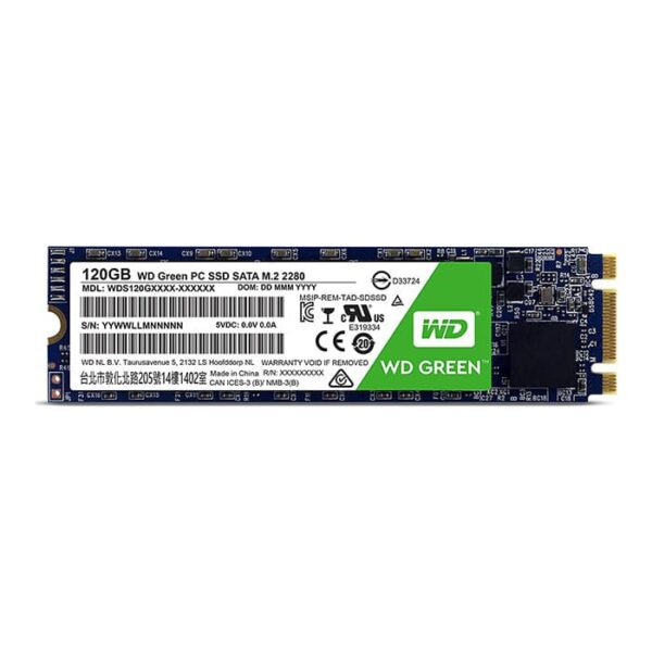 حافظه SSD وسترن دیجیتال مدل WDS120G1G0B سری سبز M.2 ظرفیت 120 گیگابایت
