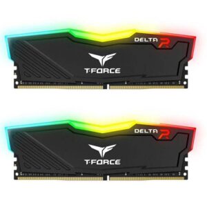 رم کامپیوتر DDR4 دو کاناله 3200 مگاهرتز CL16 تیم گروپ DELTA RGB ظرفیت 32 گیگابایت