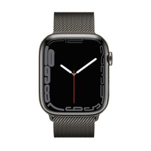 ساعت هوشمند اپل واچ سری 7 استیل خاکستری 45 میلیمتری با بند Graphite Milanese Loop