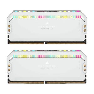 رم کورسیر DOMINATOR PLATINUM RGB White 32GB 16GBx2 5200MHz CL40 DDR5