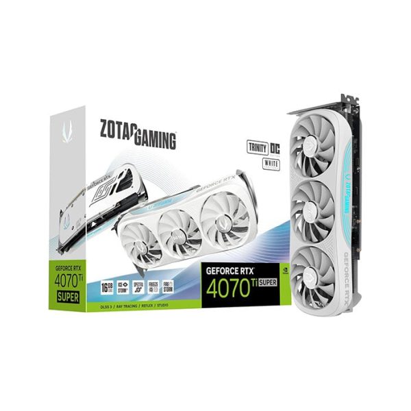 کارت گرافیک زوتک GAMING GeForce RTX 4070 Ti SUPER Trinity OC White Edition 16GB GDDR6X